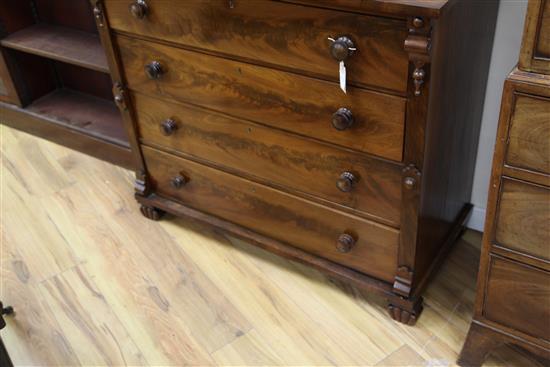 A Victorian mahogany chest, W.3ft 9in.